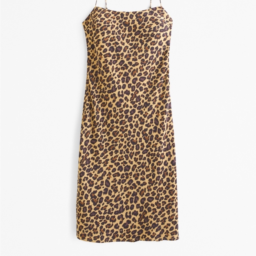 Abercrombie & Fitch midi leopard slip dress - Picture 3 of 4